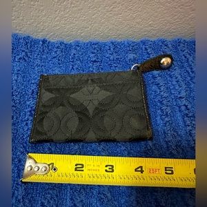 Coach signature cloth mini skinny wallet